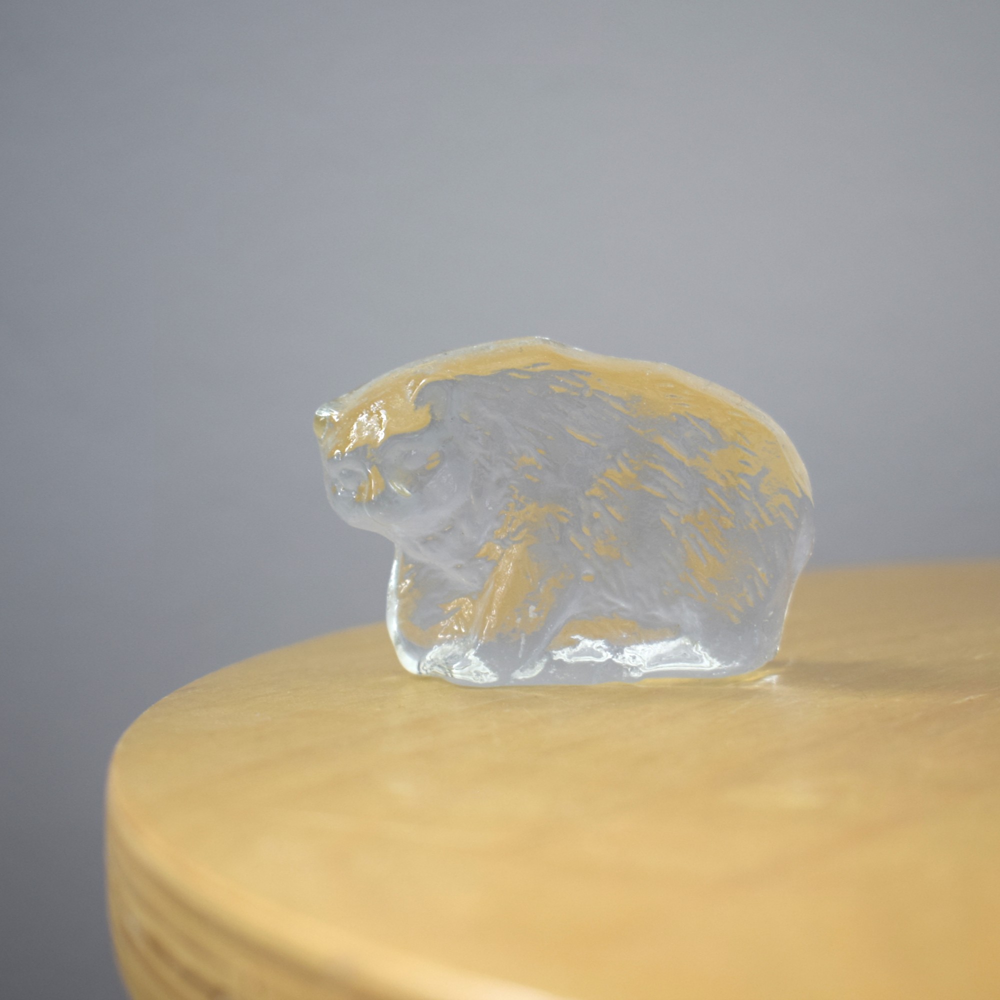 ガラスの小さな熊・クマの置物 / Made in Sweden - 画像 (2)