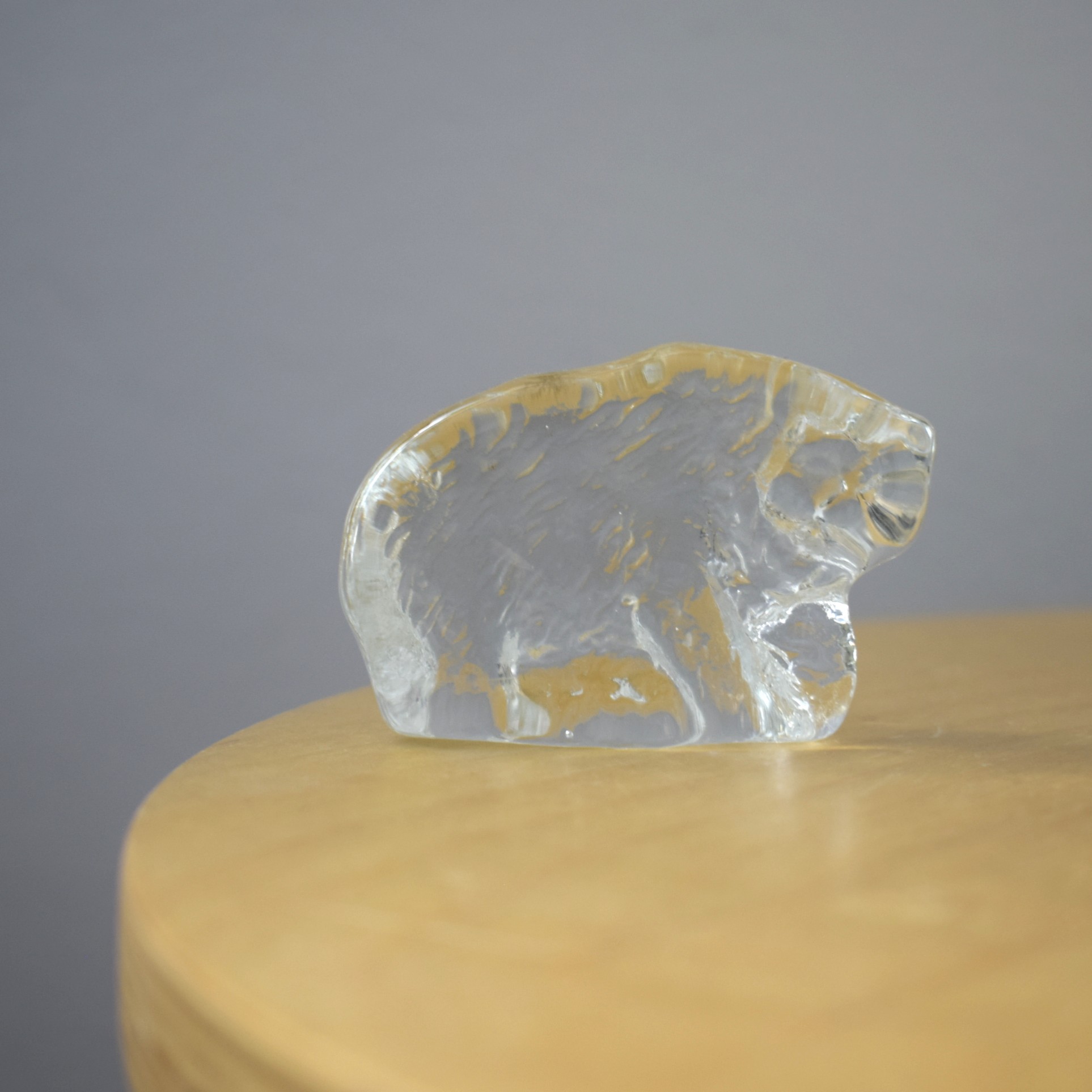 ガラスの小さな熊・クマの置物 / Made in Sweden - 画像 (4)