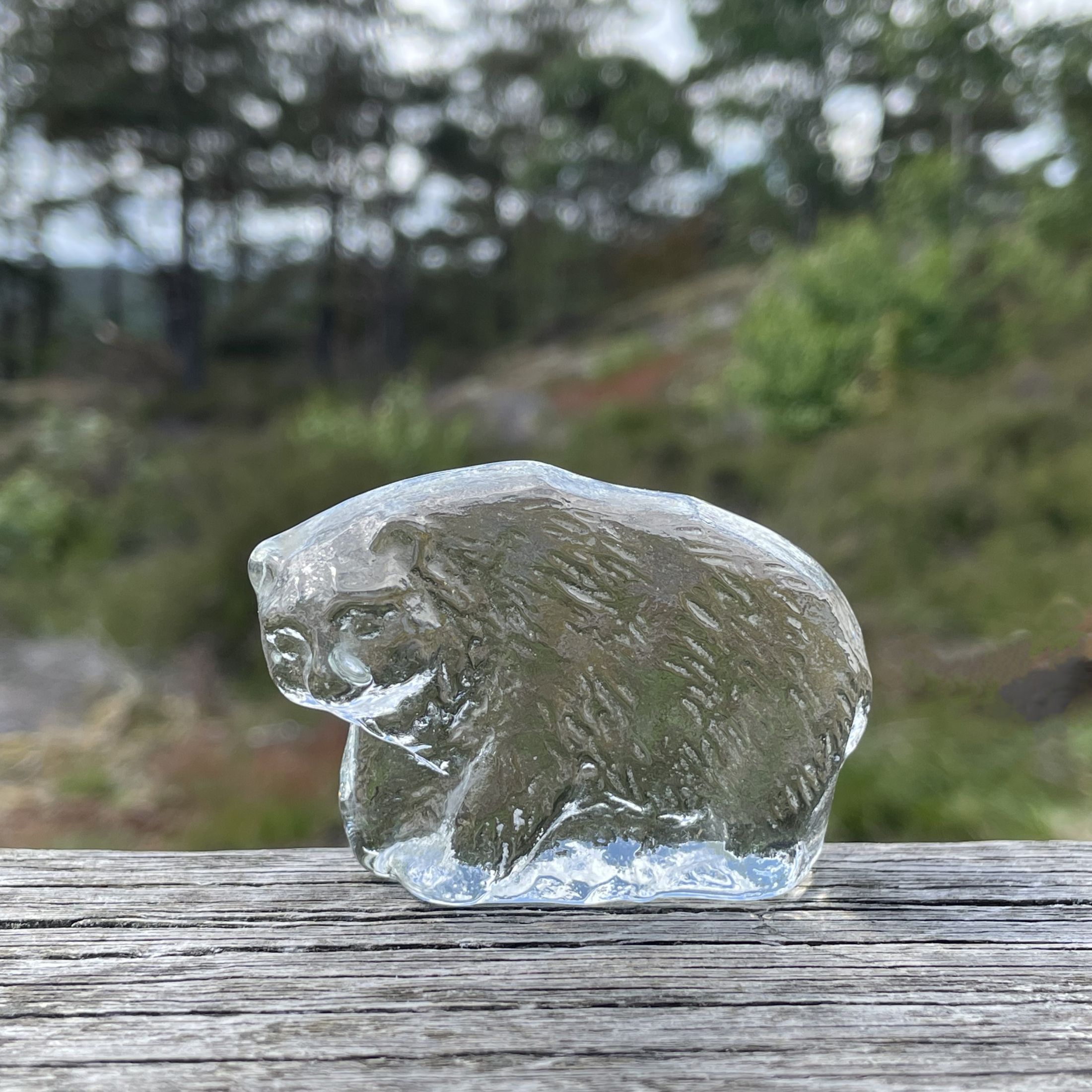 ガラスの小さな熊・クマの置物 / Made in Sweden - 画像 (8)