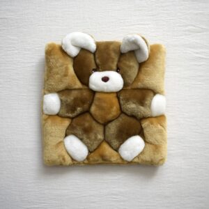 熊のぬいぐるみクッション / Vintage Teddy bear pillow
