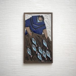 漁師の絵・魚の陶板 / CARSTEN STRÖM・Made in Sweden