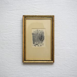 木と家の絵・1947年 / エッチング技法・Artwork