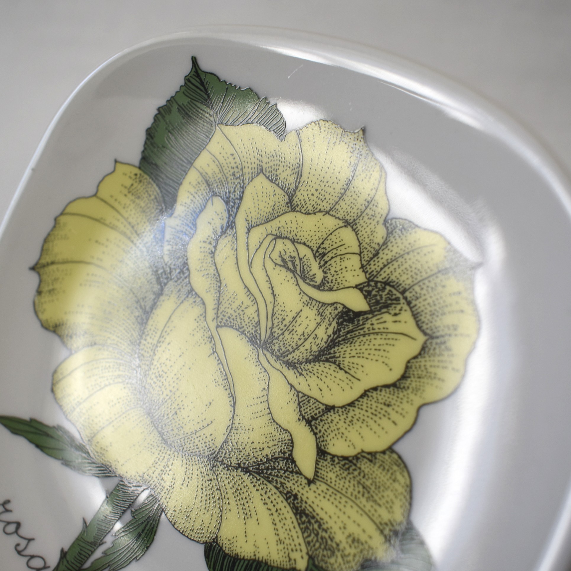 黄色い薔薇・絵皿 / Botanicaシリーズ / アラビア・ ARABIA - 画像 (3)