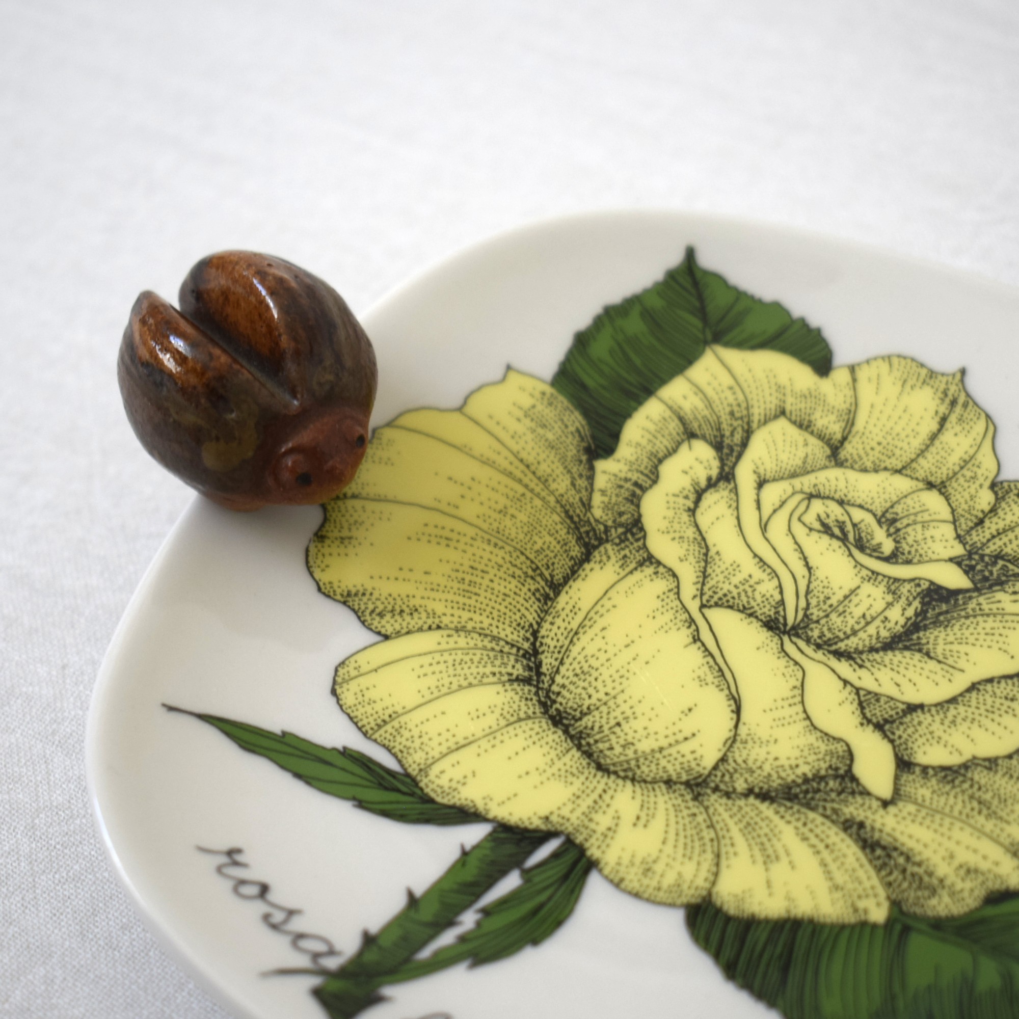黄色い薔薇・絵皿 / Botanicaシリーズ / アラビア・ ARABIA - 画像 (10)