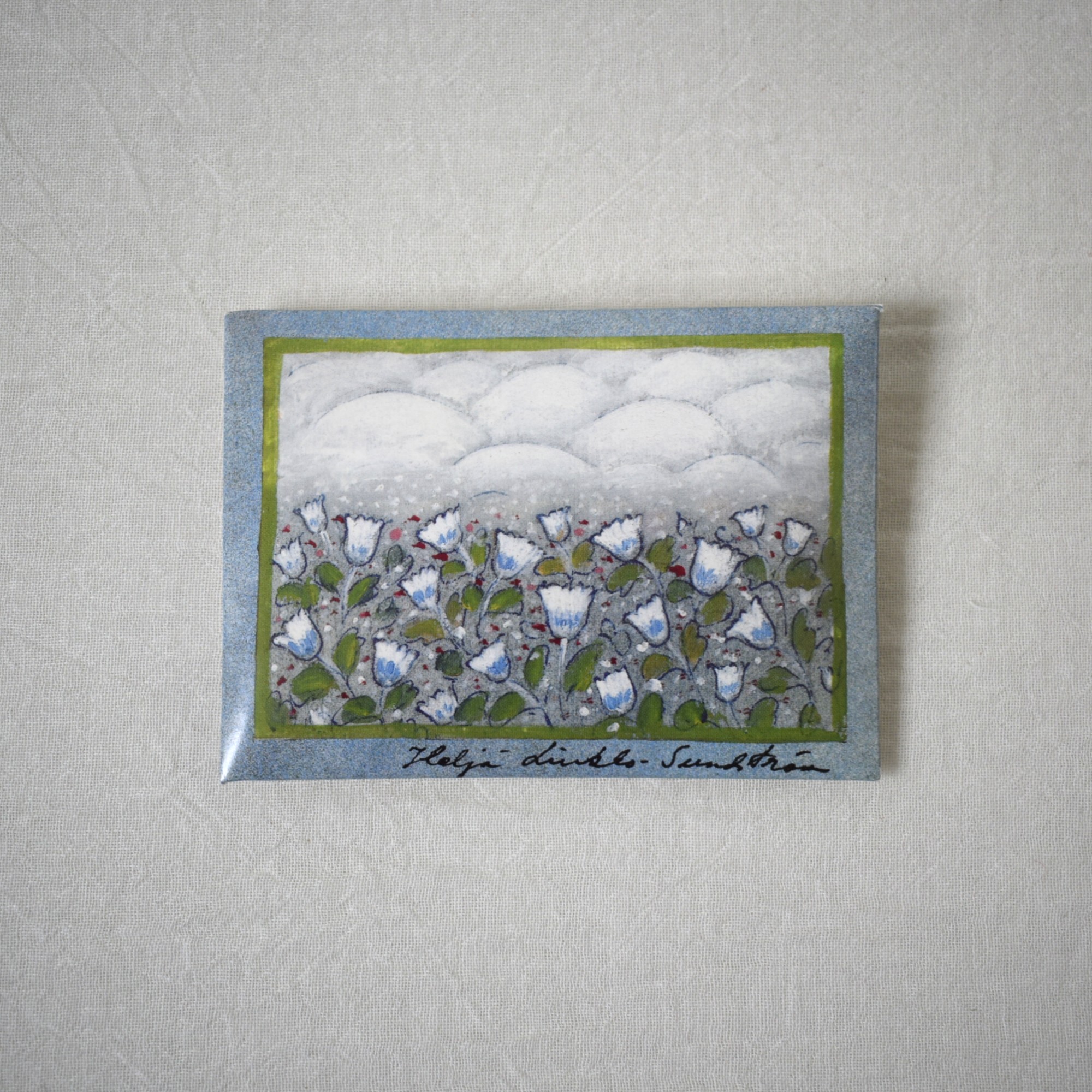 薔薇と羊のブローチ・陶板 / Heljä Liukko Sundström / ARABIA・アラビア - 画像 (5)