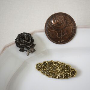 薔薇のブローチSet / 真鍮・銅・銀 / Vintage accessory