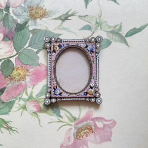 花のフォトフレーム・マイクロモザイク / Made in Italy