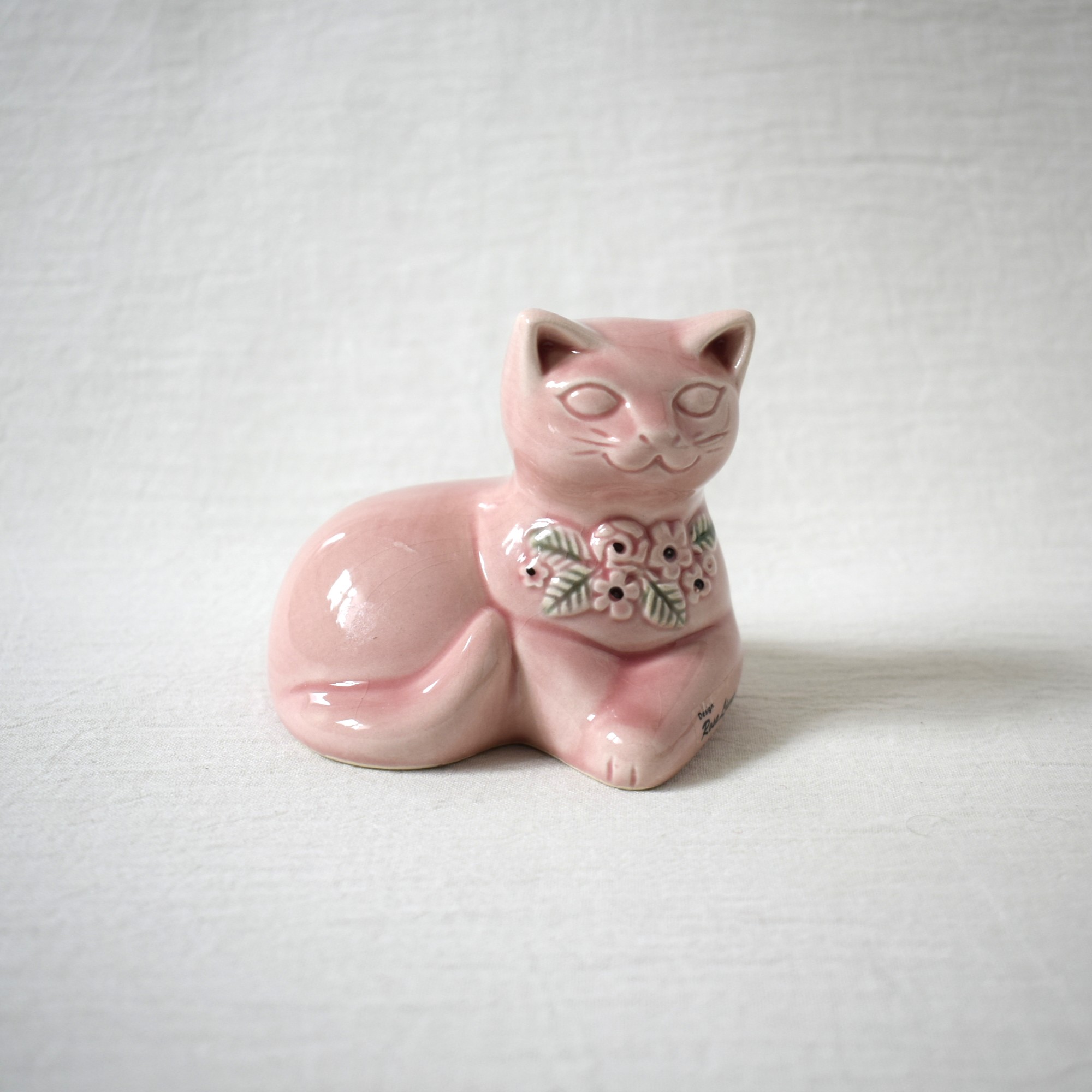 猫の置き物・ピンク / Rosa Ljung・ロサユング / DECO・デコ社