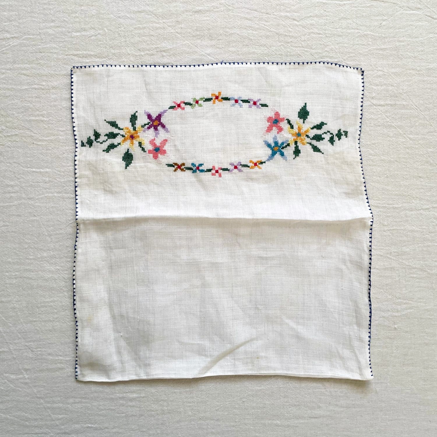 刺繍袋・ ヴィンテージ手刺繍 / Made in Sweden - 画像 (3)
