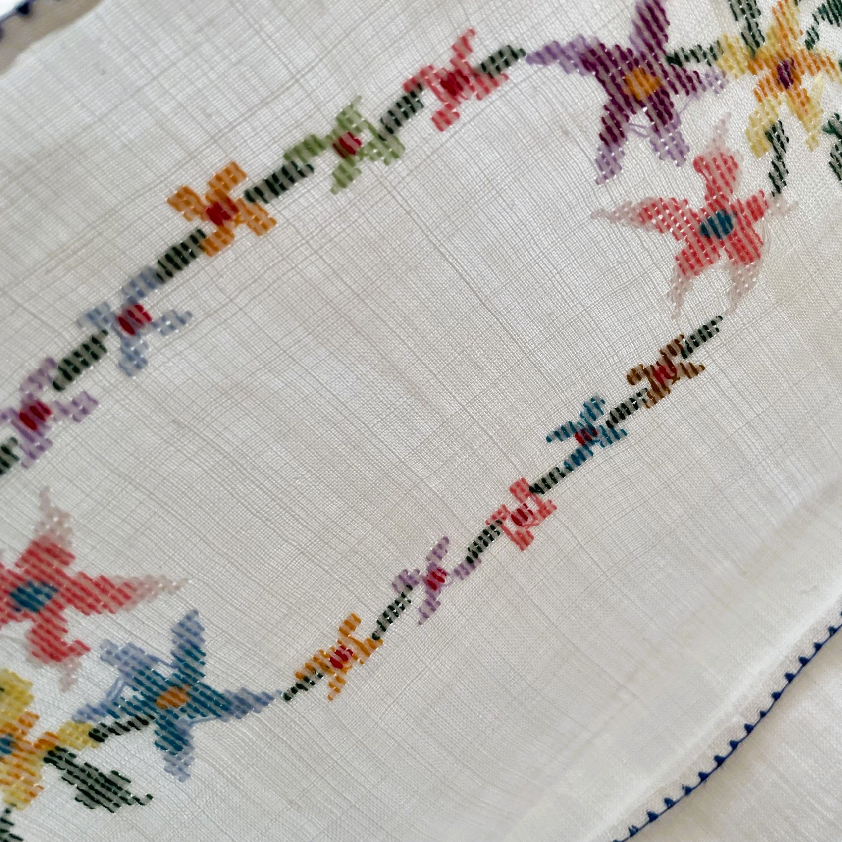刺繍袋・ ヴィンテージ手刺繍 / Made in Sweden - 画像 (9)